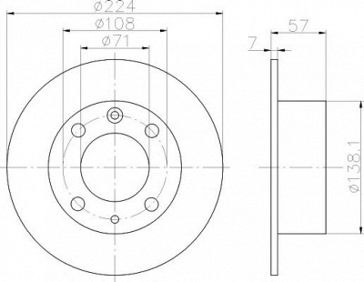 HELLA PAGID 8dd355100681 -  Тормозной диск